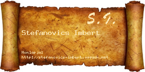 Stefanovics Imbert névjegykártya